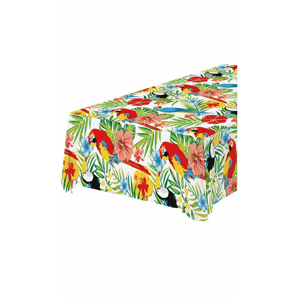PE Tischdecke Mit Box Palmblatt-Tischdeckenrolle 137 Cm X 30 M – Hawaii-Luau-Deko, Einweg, Mit Schneidebox, Für Sommerpartys