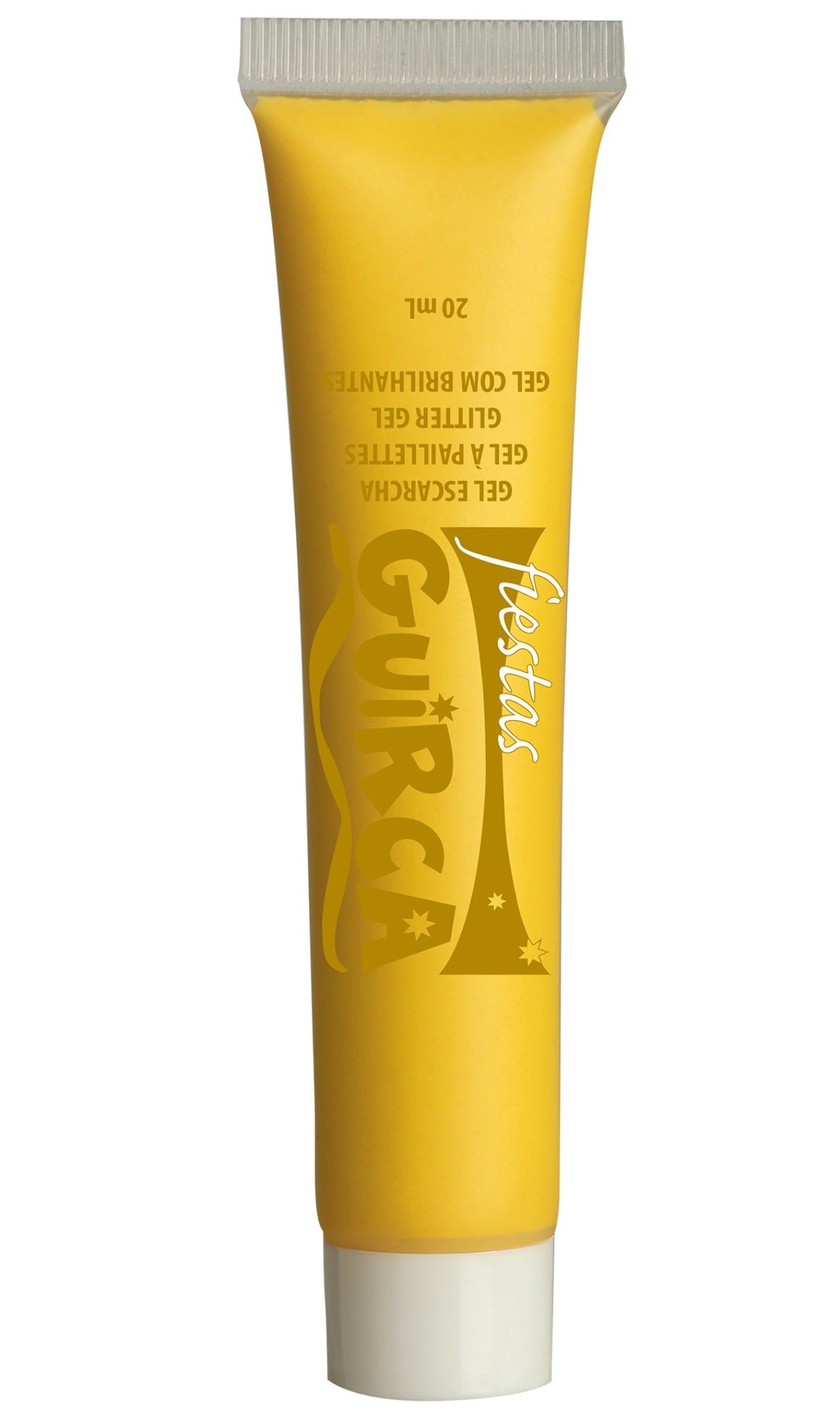 Glitter Gel gelb Tube 20ml
