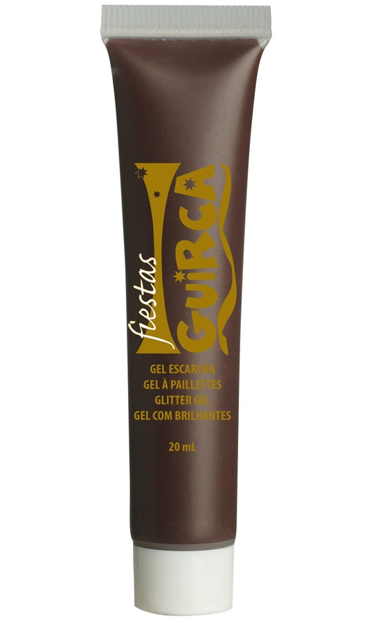 Glitter Gel braun Tube 20ml