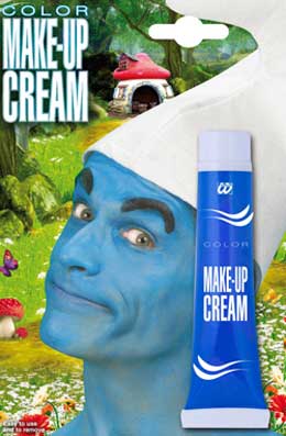 Tube blaues Make-up