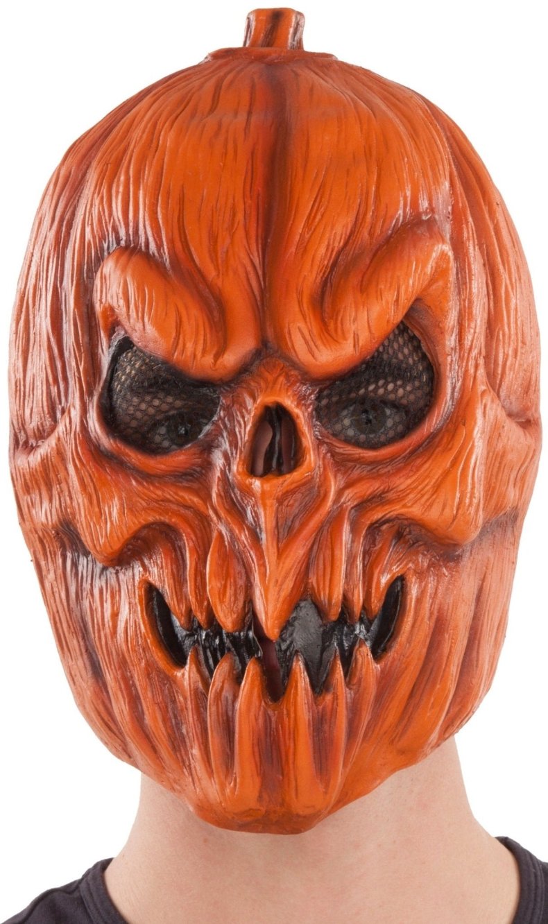 Grusel Kürbis Maske aus Latex