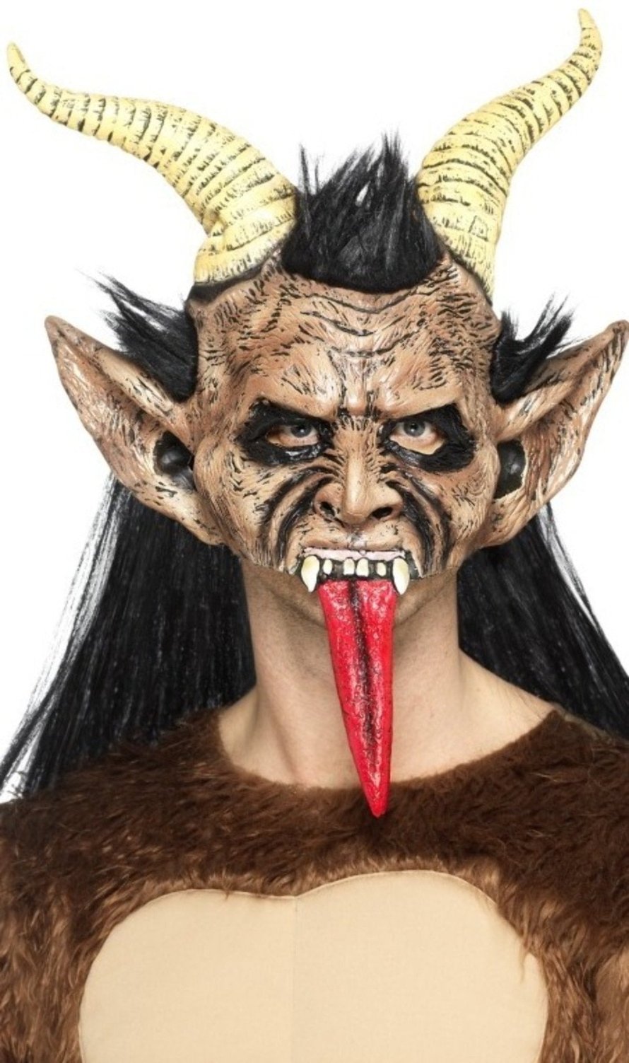 Dämon Krampus Maske aus Latex