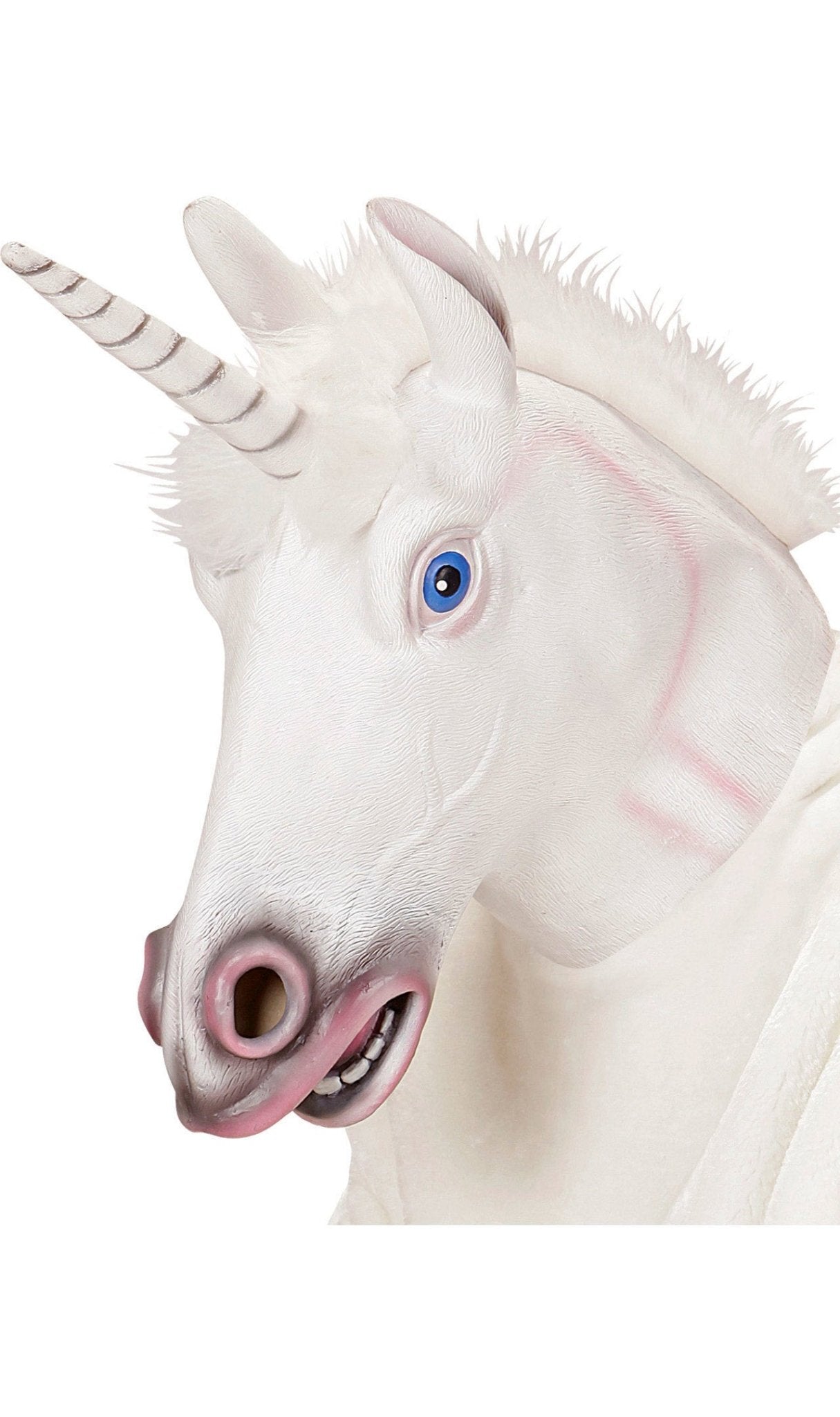 Einhorn weiss Latex Maske
