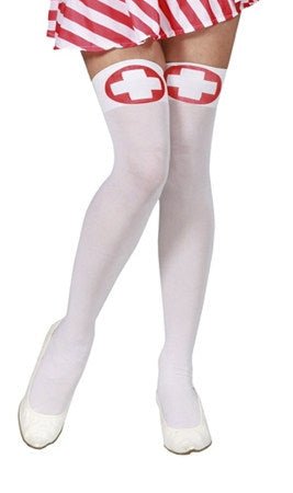 Weiße Krankenschwester-Strümpfe