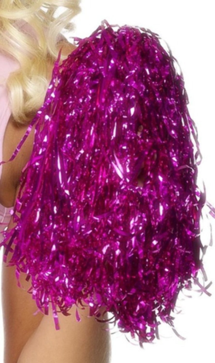Pack 2 Pompoms Metallic-Fuchsia