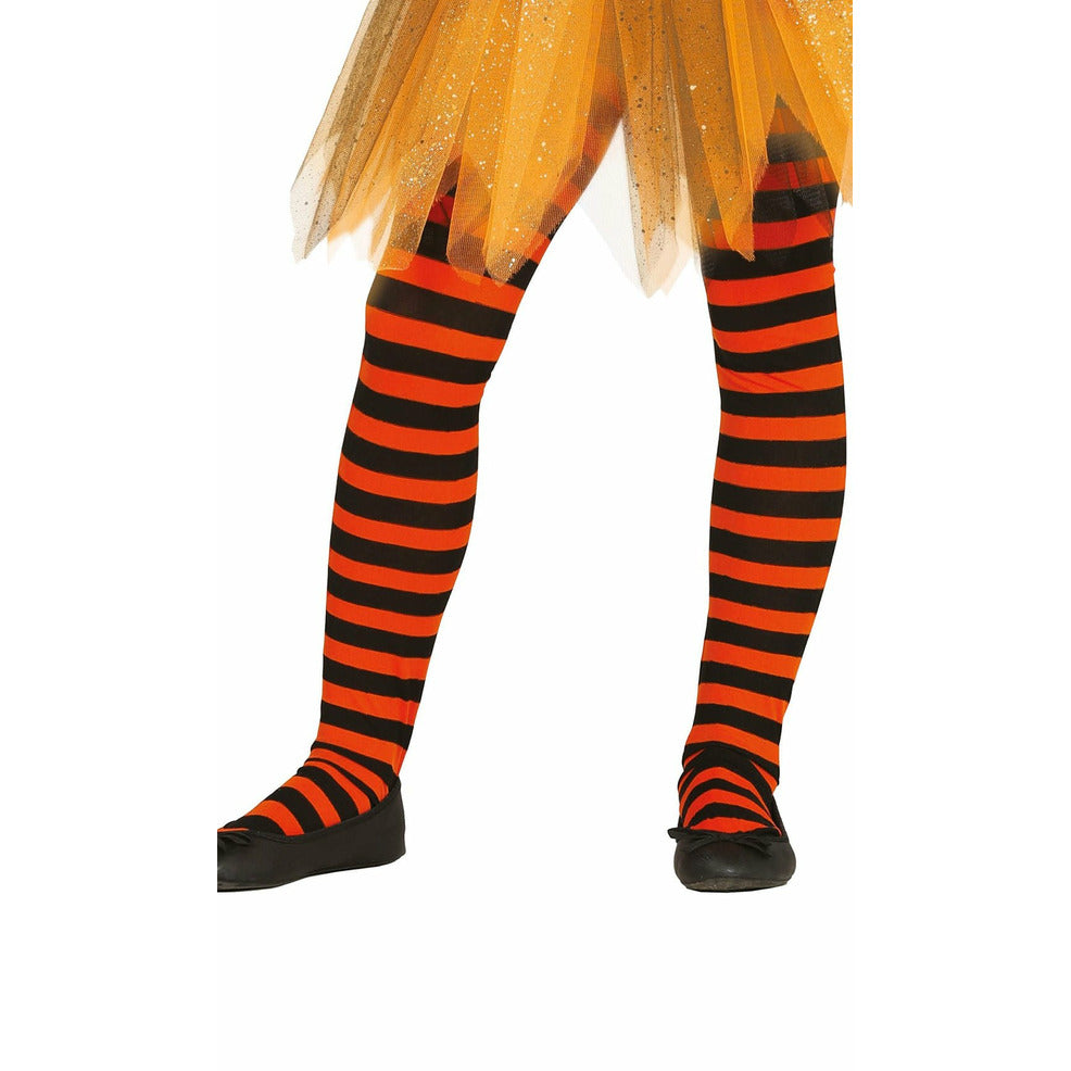 Panty Rayas Naranjas y Negras Basic infantil | Don Disfraz