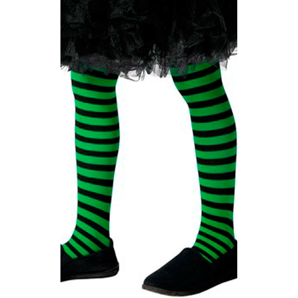 Panty Rayas Verdes y Negras infantil | Don Disfraz