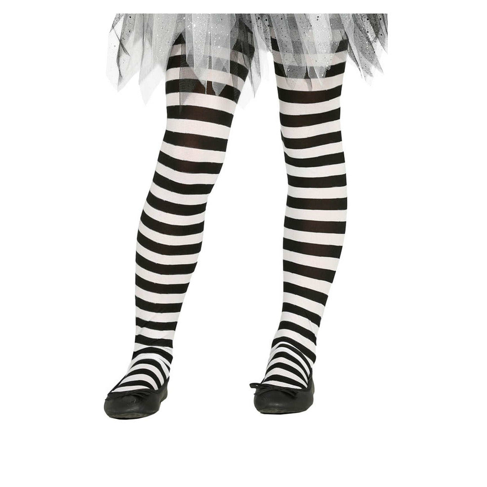 Panty Rayas Negras Blancas infantil | Don Disfraz