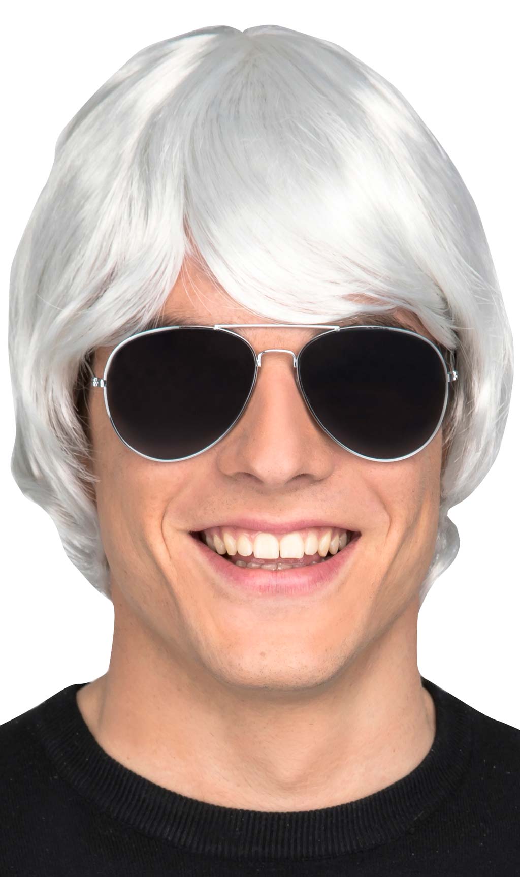 Kurze weiße Perücke