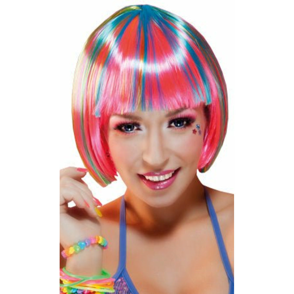 Peluca Bob Multicolor | Don Disfraz