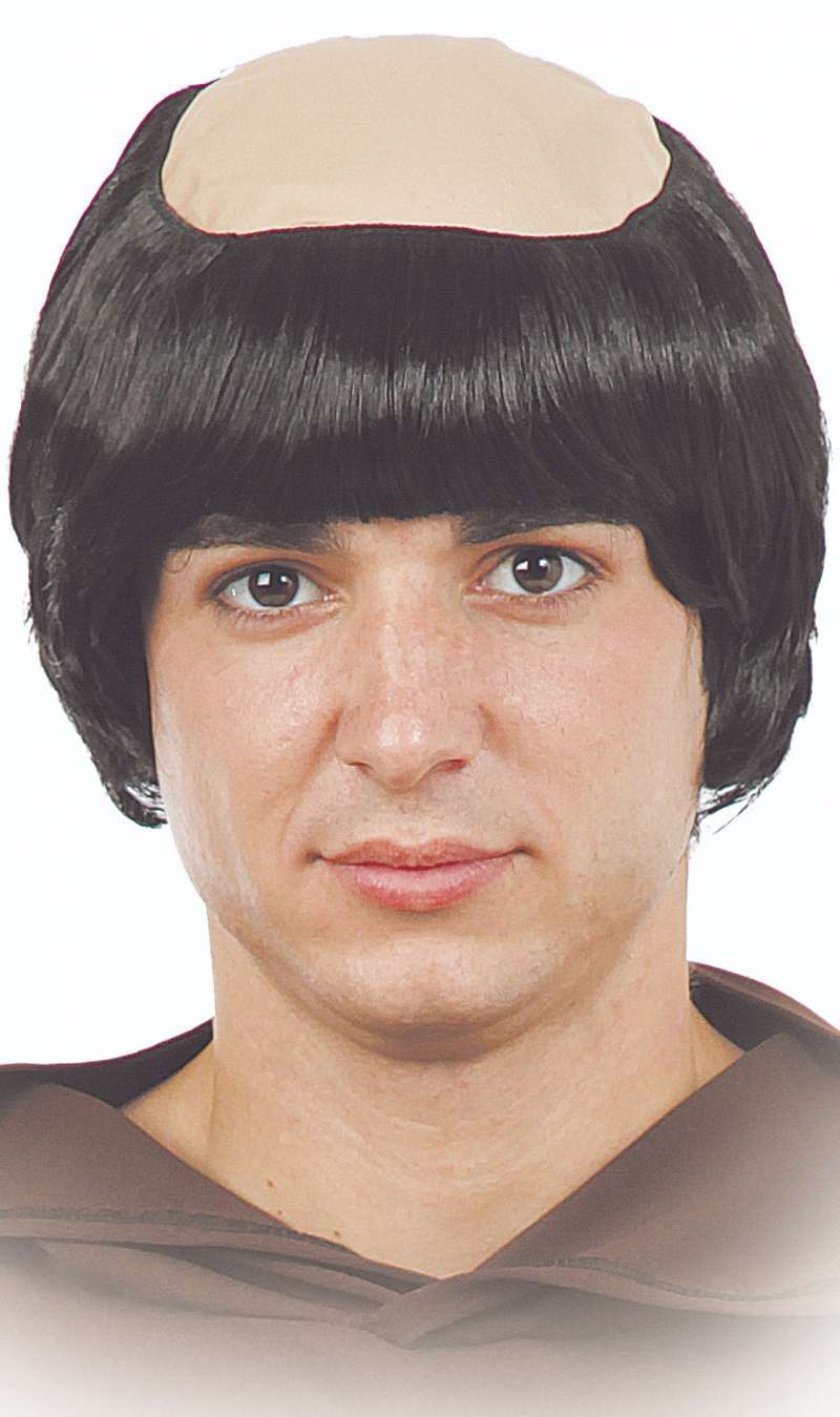 Perücke Mönch mit Glatze