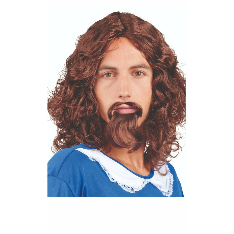 Peluca con Bigote y Perilla de Mosquetero | Don Disfraz