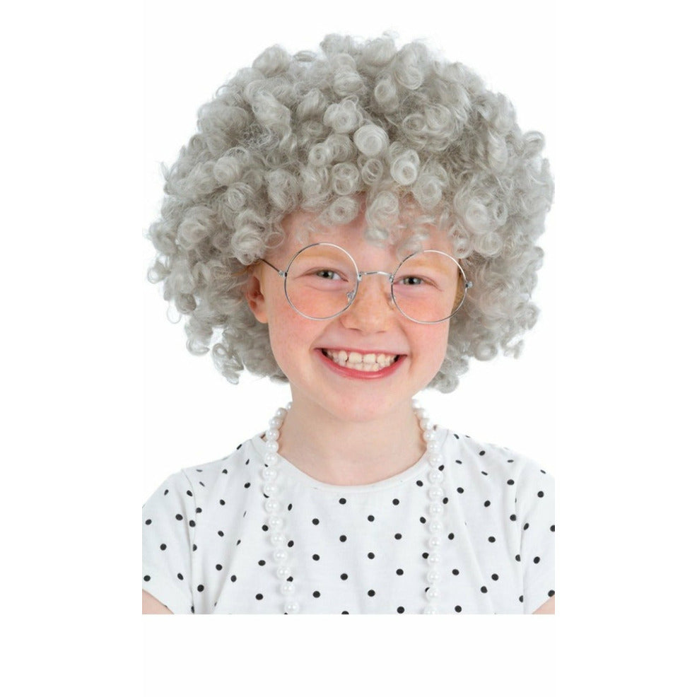 Peluca de Abuela Gris infantil | Don Disfraz