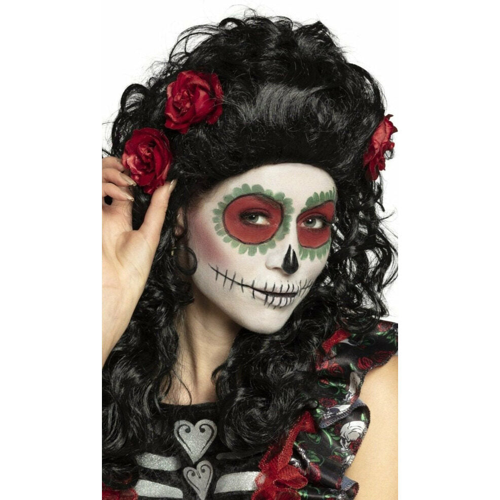Peluca de Catrina Rosas | Don Disfraz