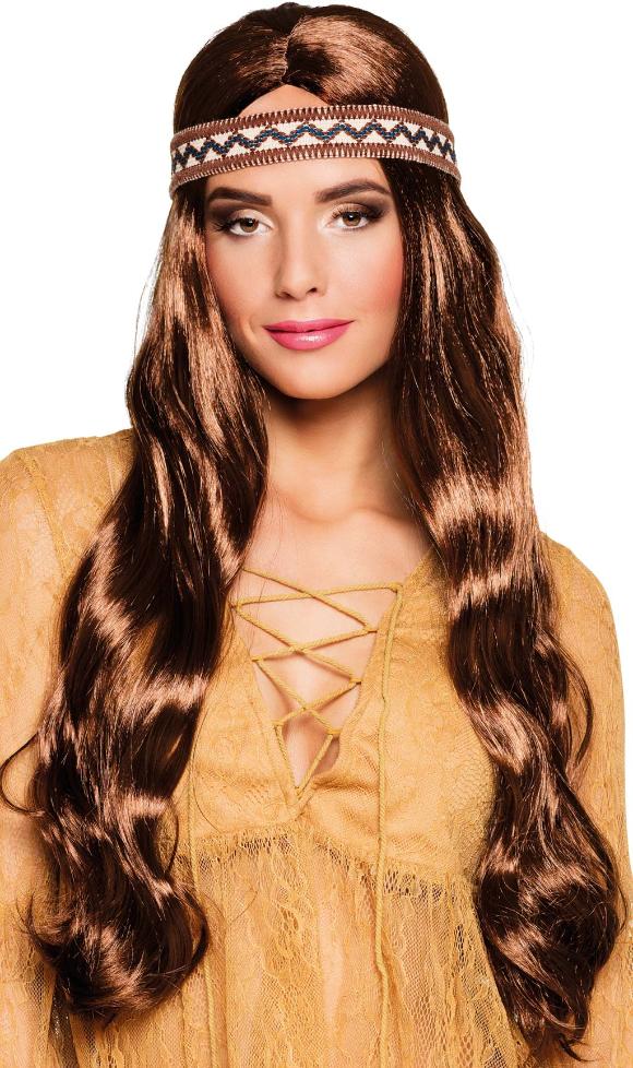 Perücke Hippie mit Haarband