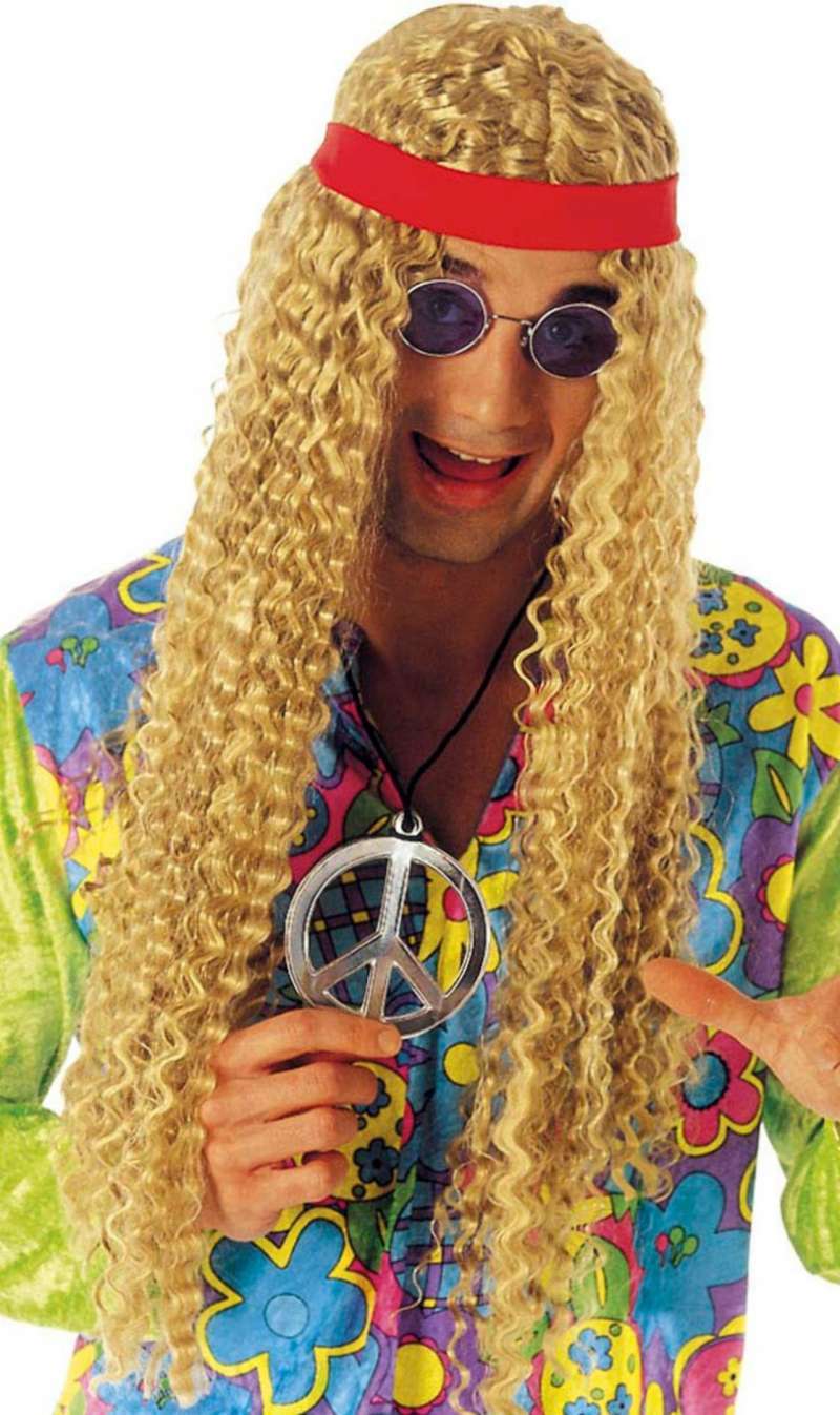 Gewellte Hippie-Perücke