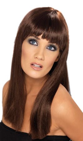 Farbige Perücke mit langen Haaren
