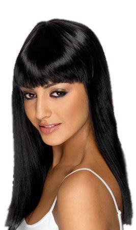 Farbige Perücke mit langen Haaren