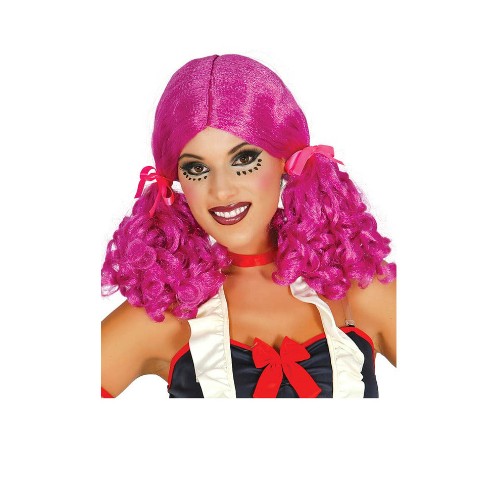 Peluca Lila Coletas | Don Disfraz