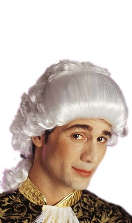 Grafenperücke mit glatten Haaren