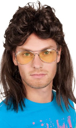 Perücke Vokuhila 80er