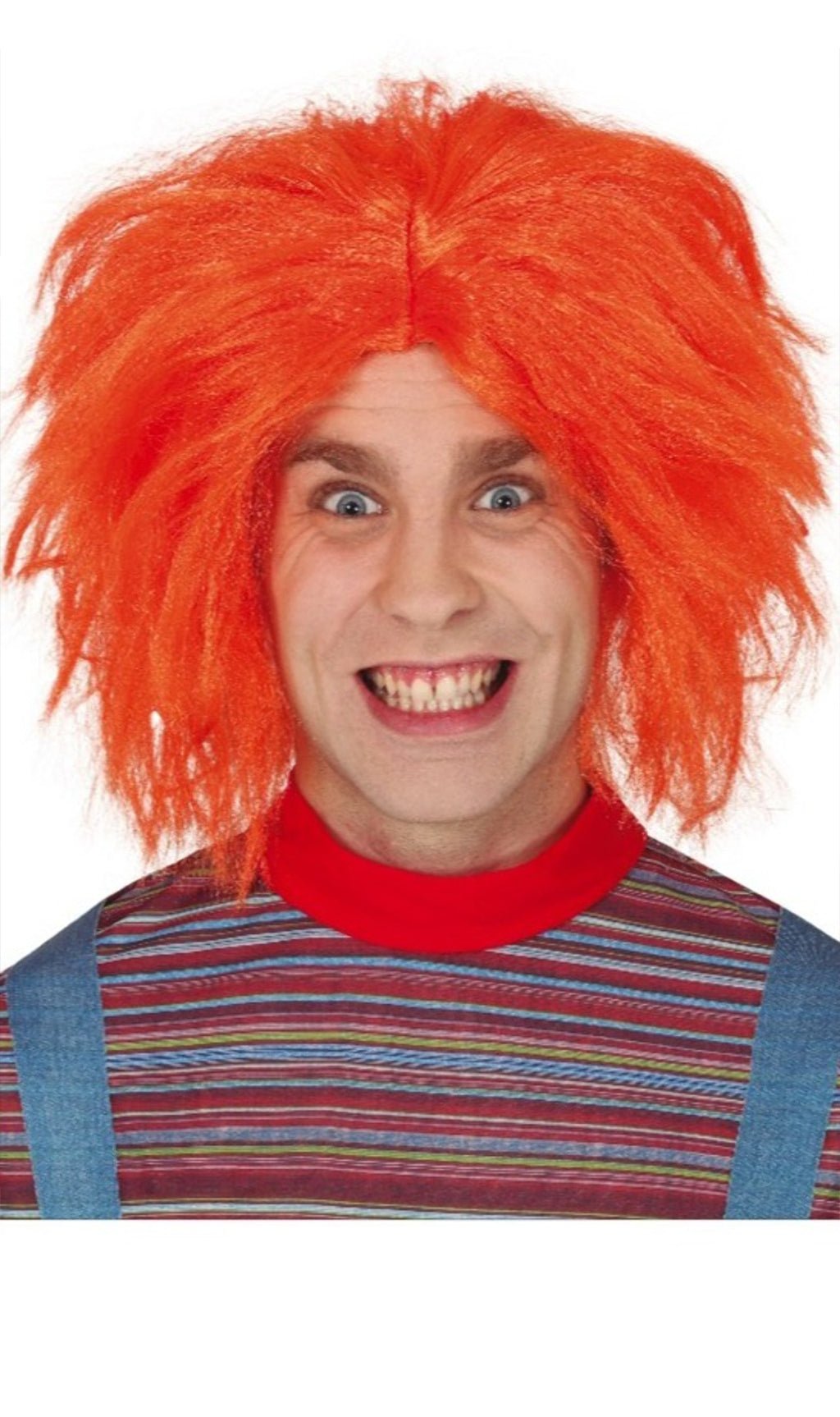 Teuflische orangefarbene Perücke