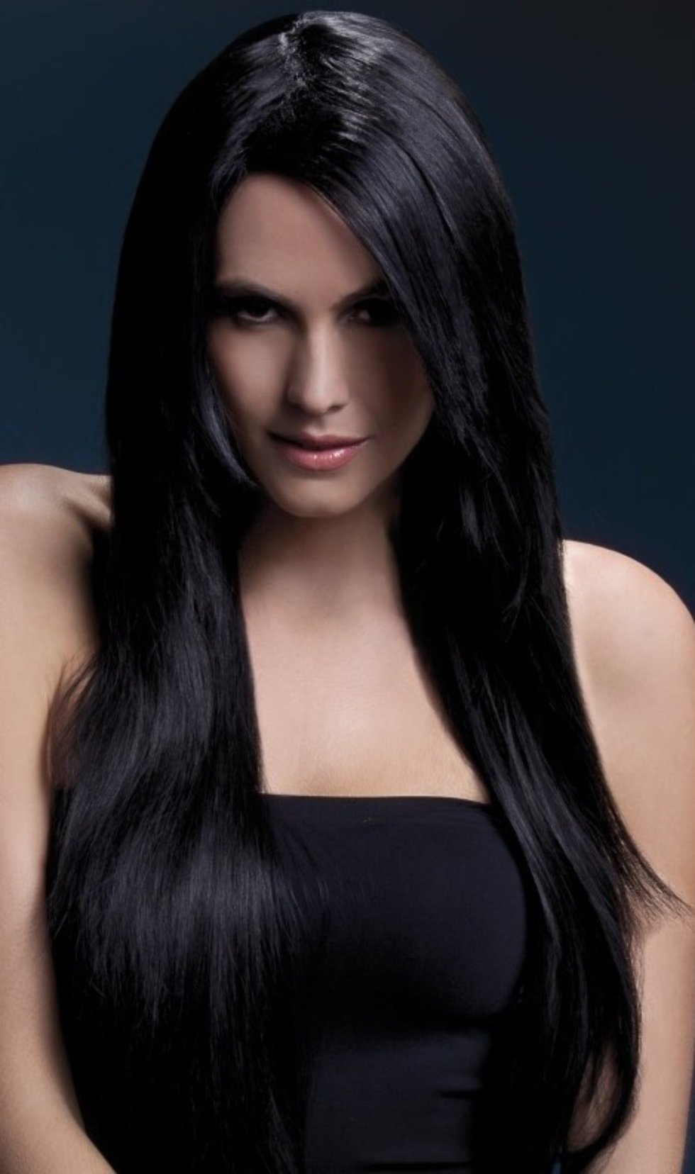 Perücke Amber schwarz