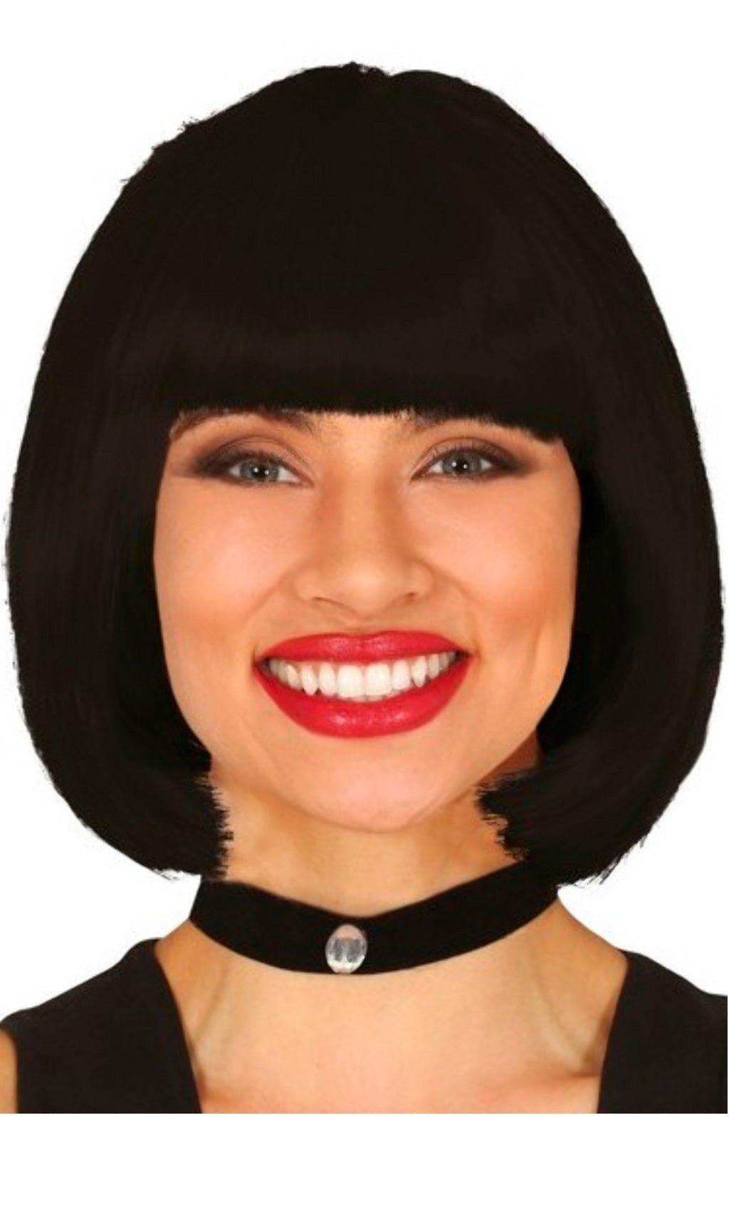 Schwarze Bob Perücke Eco