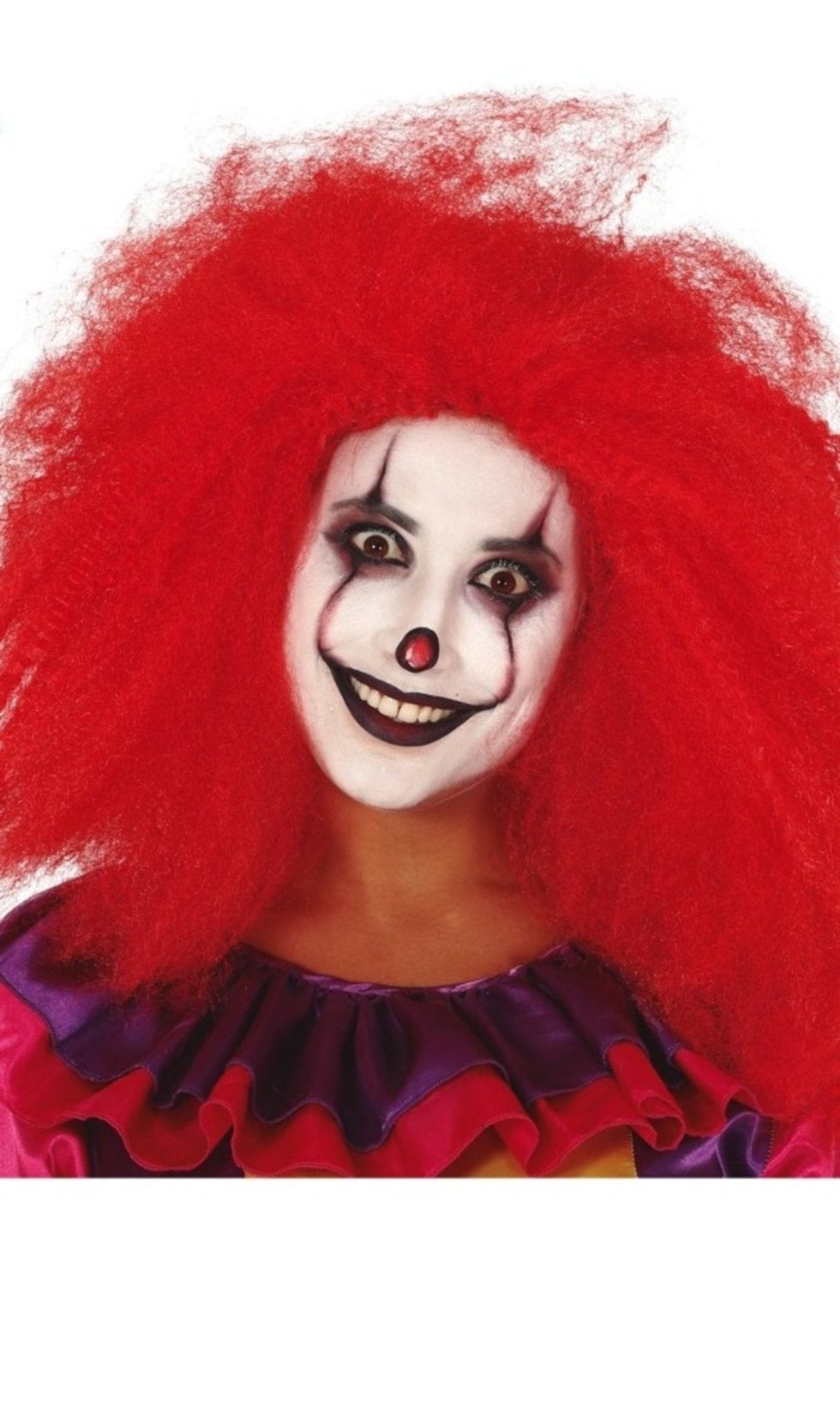 Rote, zerzauste Perücke