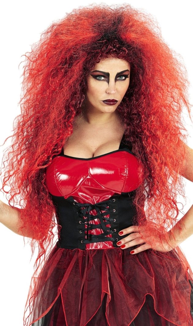 Perücke rot und gesträubt