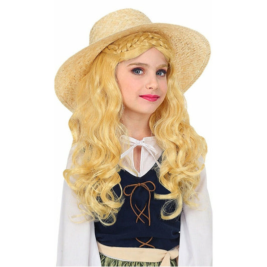 Peluca Rubia Medieval infantil | Don Disfraz