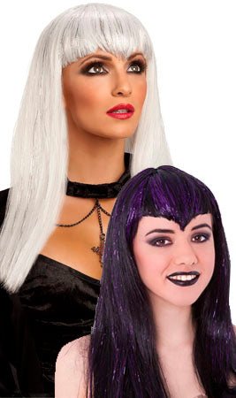 Schräge Vampirin Perücke Farben