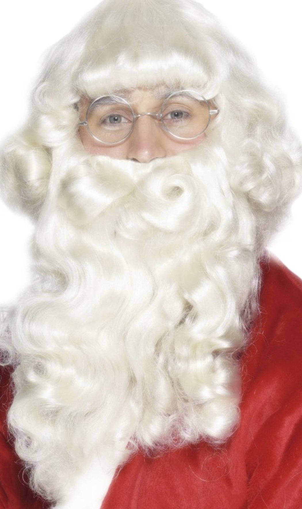 Nikolaus Perücke und Bart Weiß für Weihnachtsmann