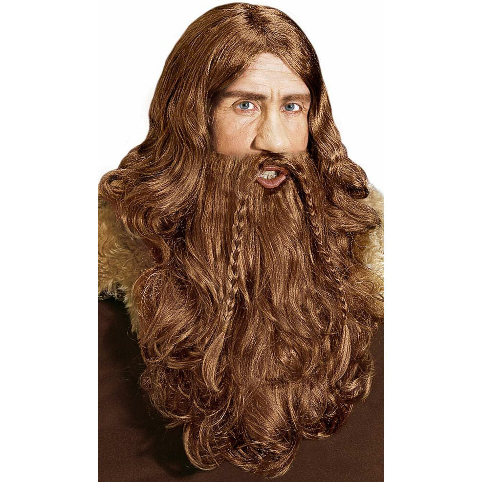 Peluca y Barba Vikingo Dorada | Don Disfraz