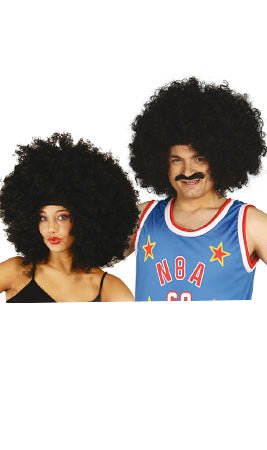 Afro Perücke 60er Jahre schwarz