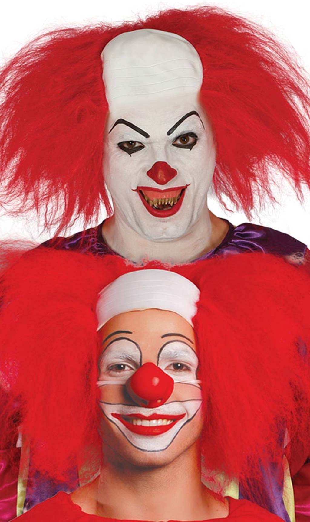 Clown Perücke mit Glatze