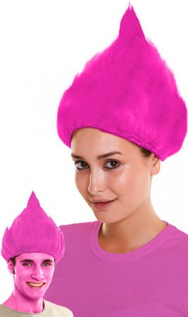 Perücke Troll rosa