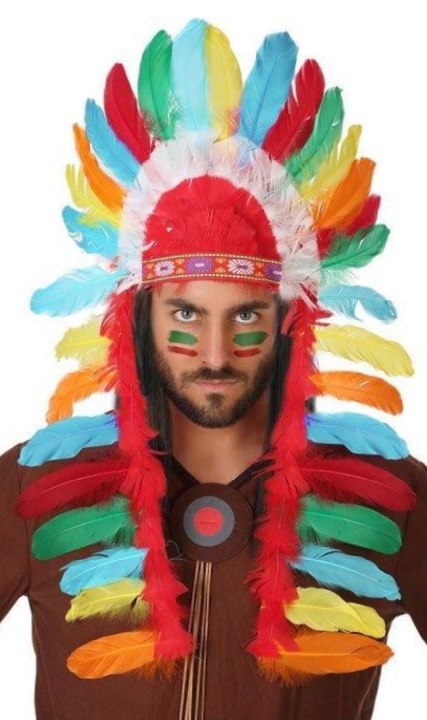 Federschmuck Indianer Vielfarbig