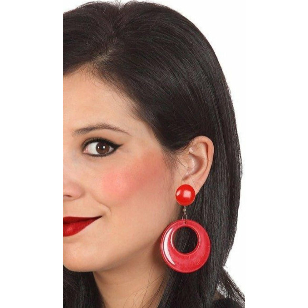 Pendientes Rojos Flamenca | Don Disfraz