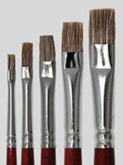 Flacher Pinsel 4 mm Rindshaar-Professional