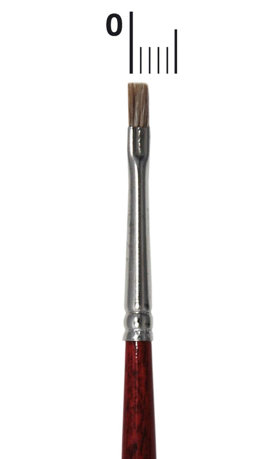 Flacher Pinsel 2 mm Rindshaar-Professional