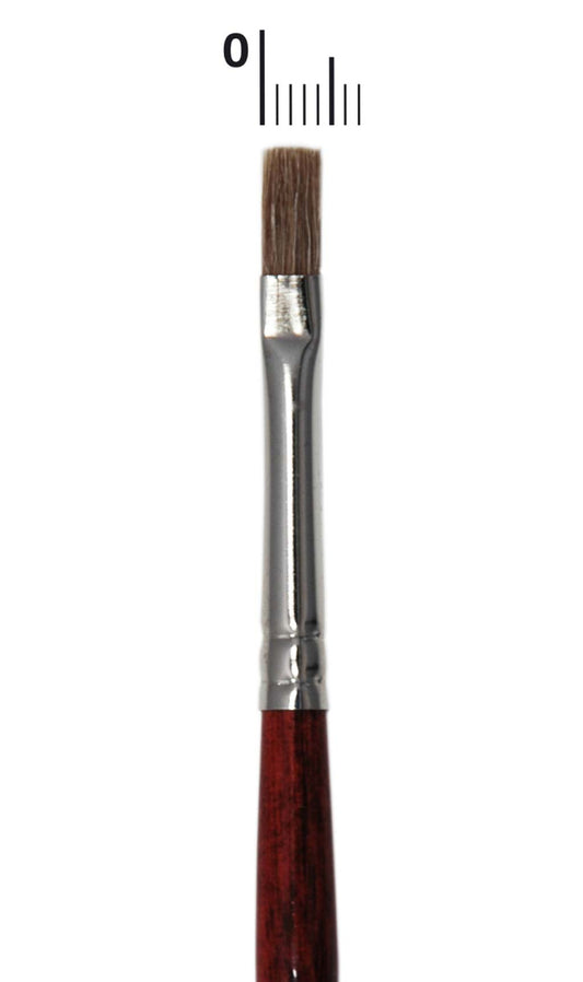 Flacher Pinsel 4 mm Rindshaar-Professional