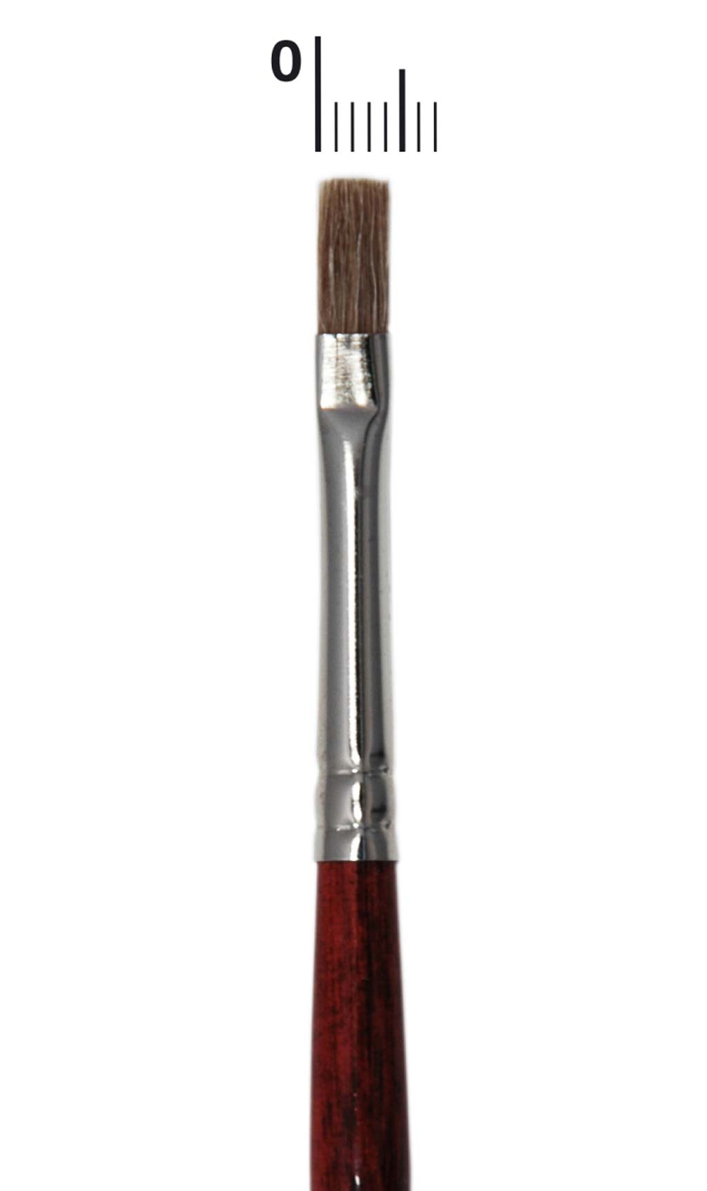 Flacher Pinsel 4 mm Rindshaar-Professional
