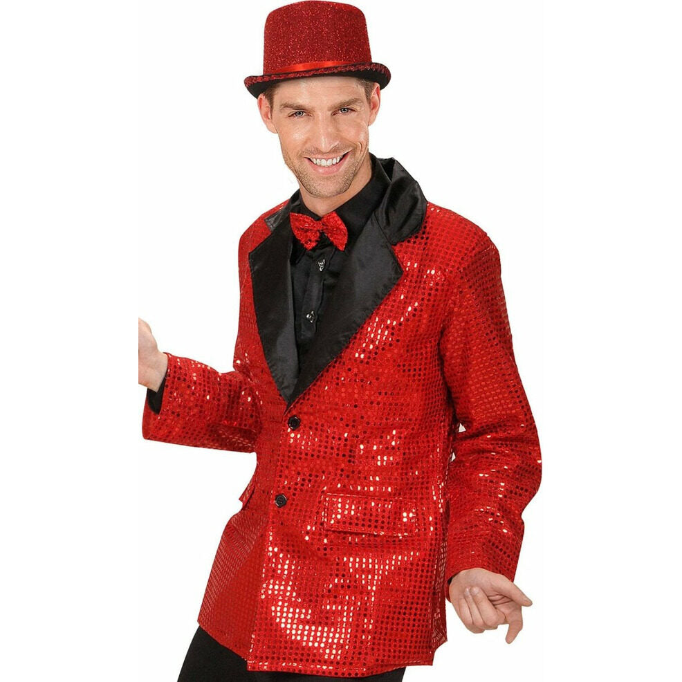 Chaqueta de Lentejuelas Roja para adulto | Don Disfraz