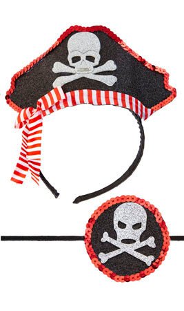 Piraten-Totenkopf-Set