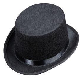 Schwarzer Filz-Zylinder für Kinder