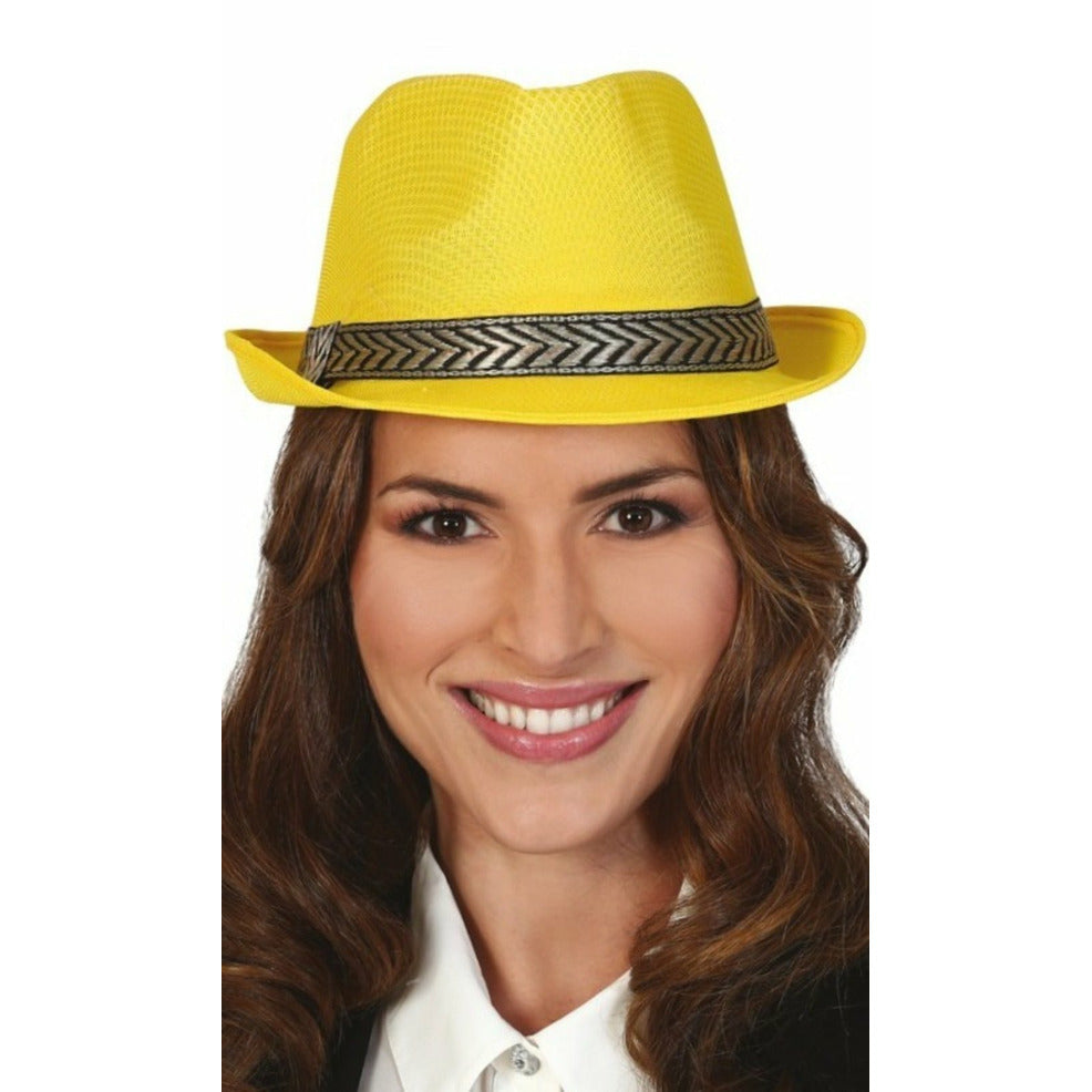 Sombrero de Gangster Amarillo | Don Disfraz