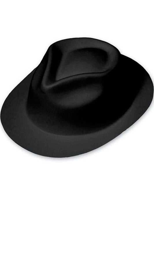 Gangster Hut für Kinder beflockt, schwarz