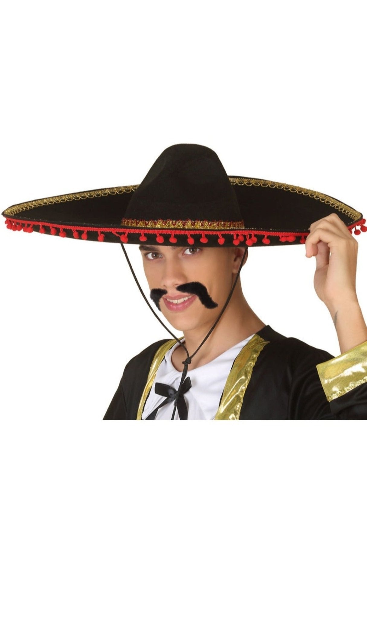 Sombrero Mariachi mit rote Quasten