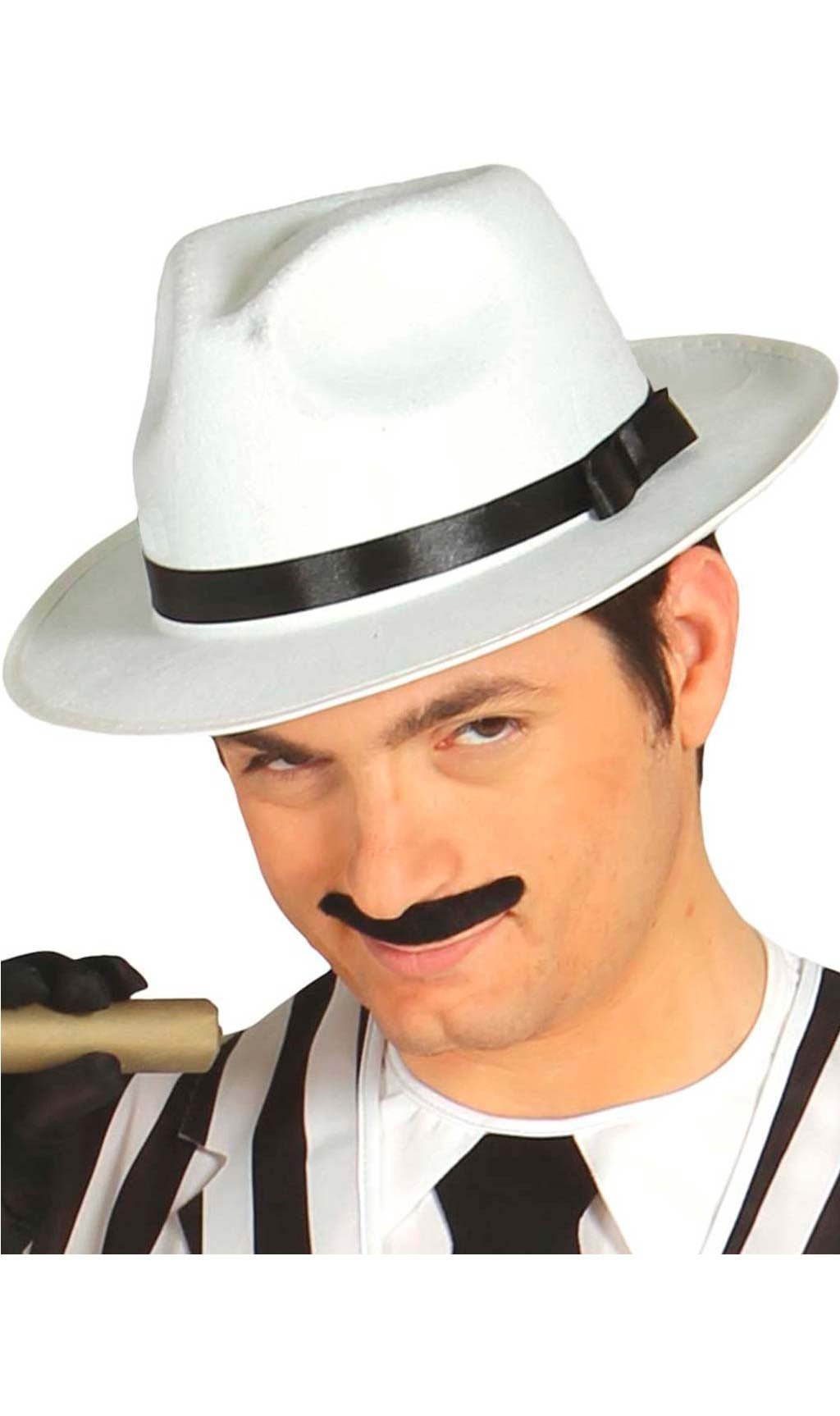 Gangster Filz-Hut Weiß